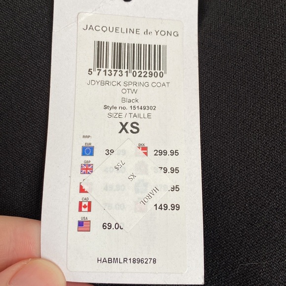 NWT Jacqueline de Yong Fall/Spring Coat - Picture 8 of 8